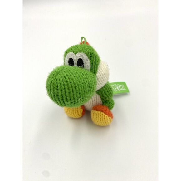 Yoshi Amiibo Yoshi Woolly World Series Plush NVL-201 Stuffed Toy Green Yarn Knit - Picture 1 of 7